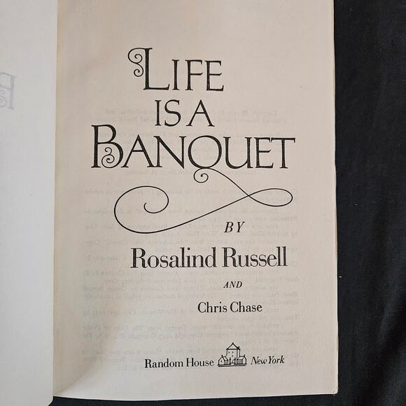 Life is a Banquet by Rosalind Russell & Chris Chase Hard Cover Book Vtg 1977 - Picture 3 of 11